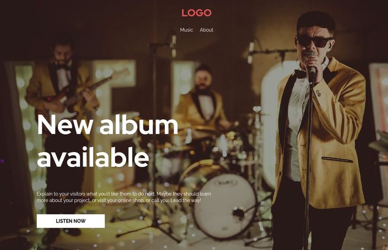 design music band onepage design music band onepage